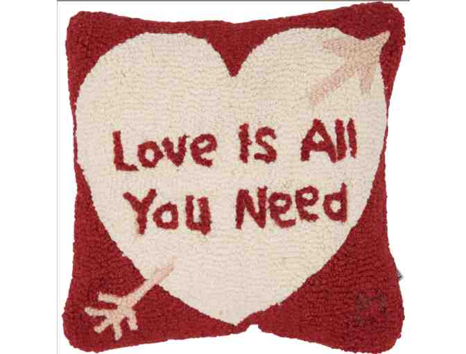 Chandler 4 Corners Love is All You Need Hand-Hooked Throw Pillow - Photo 1