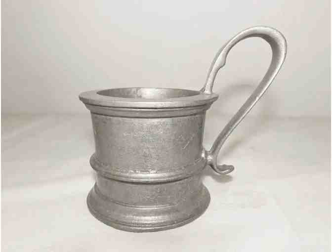 Four Vintage Pewter Cup Holders