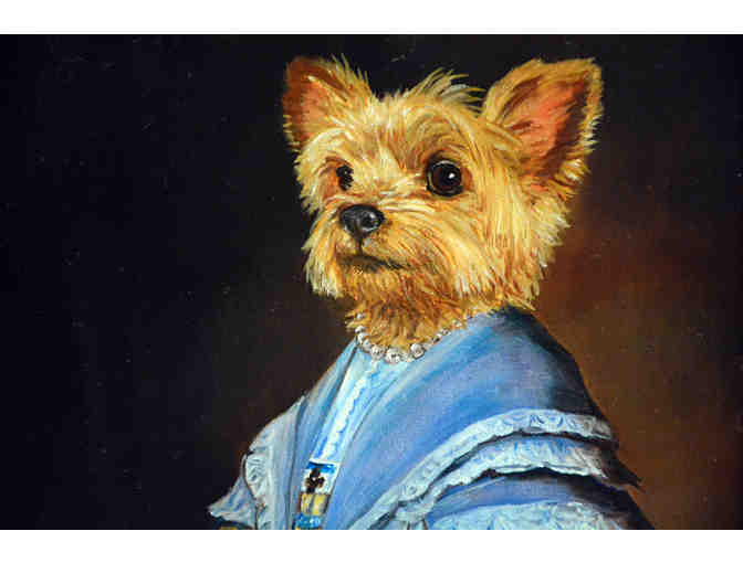 Yorkie Wall Art Print 'Yorkie in a Blue Dress' by Carole Lew ++