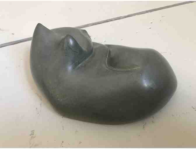 Soap Stone Sleeping Cat Paper Weight