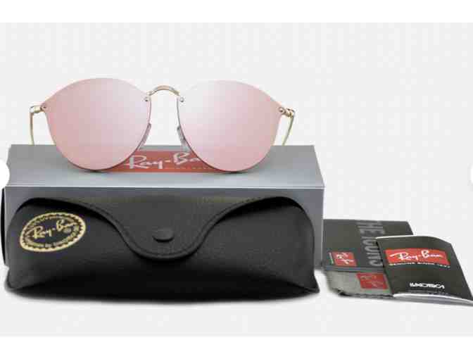 Ray-Ban Blaze Round - Rose Gold Sunglasses NEW