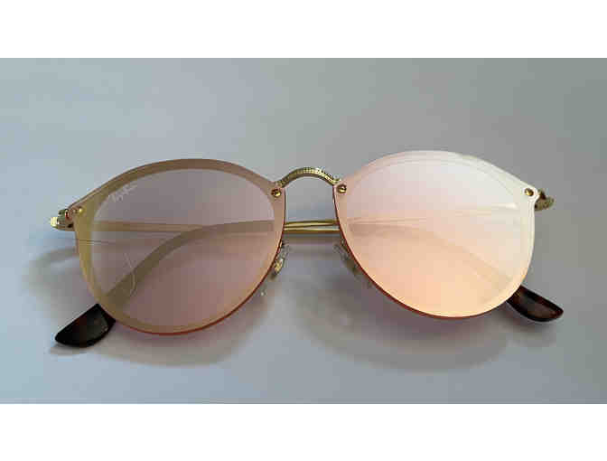 Ray-Ban Blaze Round - Rose Gold Sunglasses NEW