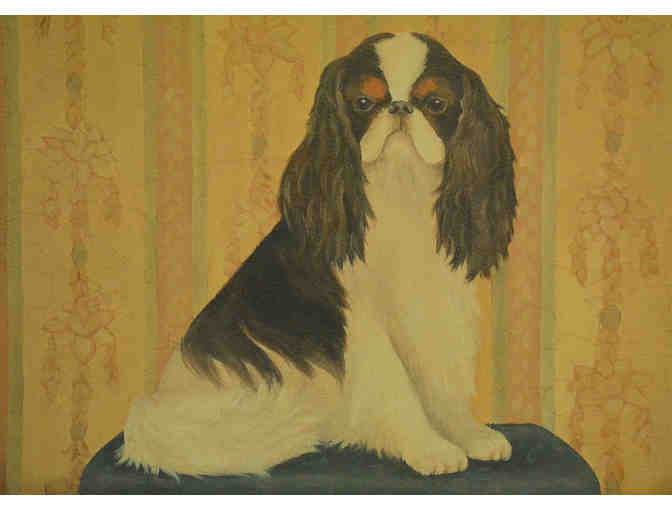 Framed Art Print: King Charles Spaniel by Carole Lew