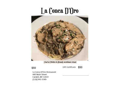 $50 Gift Certificate to La Conca D Oro