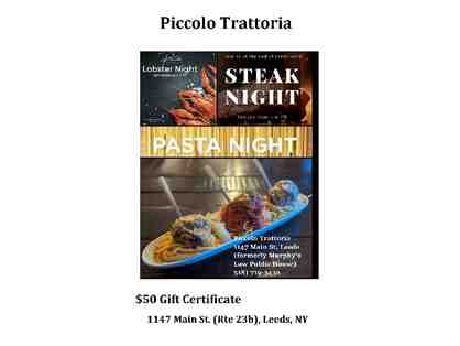 $50 Gift Certificate to Piccolo Trattoria