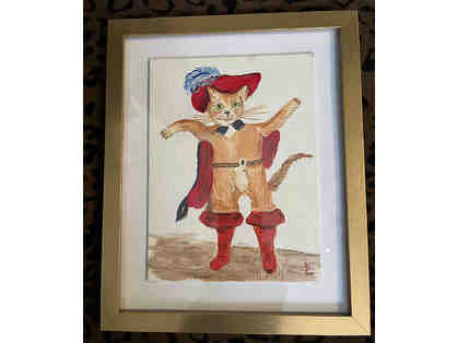 Puss in Boots Framed Painting