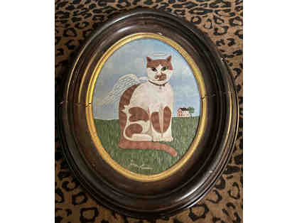 Angel Kitty Painting by Joan Landis