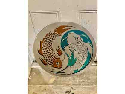 Yin Yang Koi Ceramic Artwork