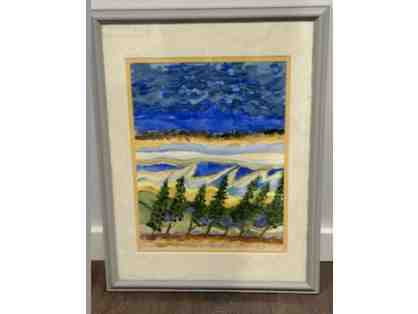 Windy Trees Watercolor by Mary Gianetto