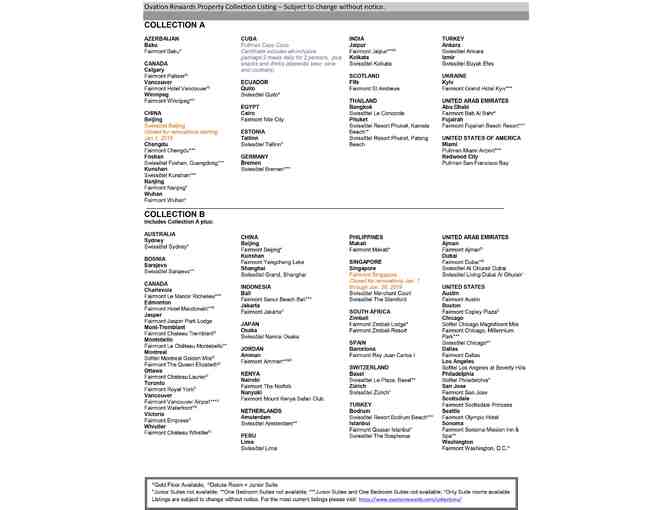 Choose Your Fairmont Destination - WORLDWIDE!