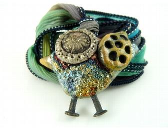 Raku Bird Pendant by MAKUstudio