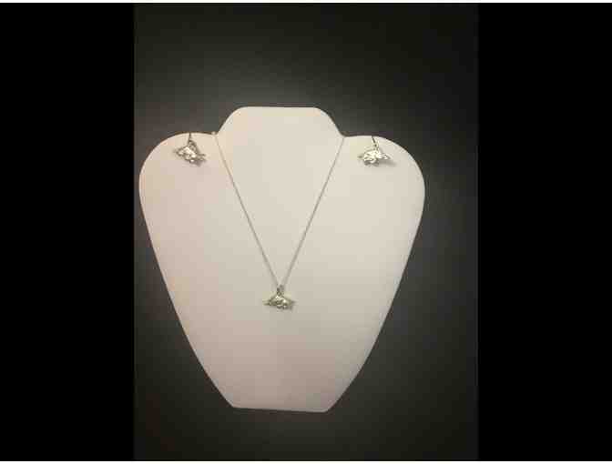 Arkansas Razorback Necklace and Earrings - HPerry Jewelers