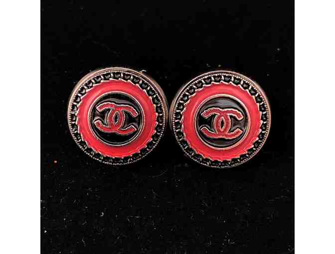Chanel Button Earrings
