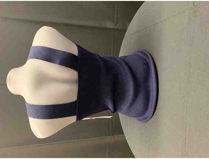 Lauren James Bella High Neck Cross Rib Top - Navy Blue/Medium