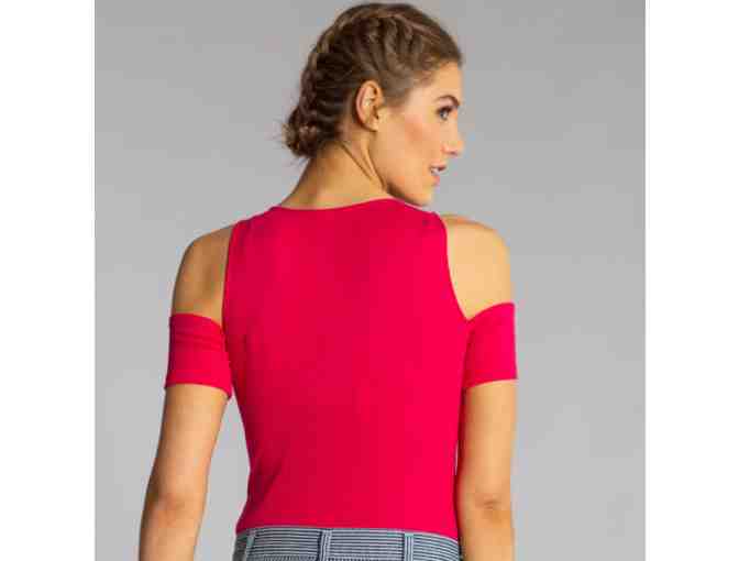 Lauren James Pink Ribbed Bodysuit/Small