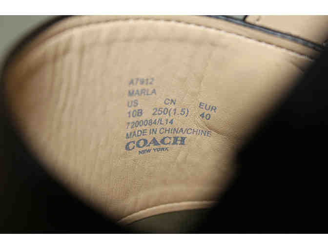 Coach Marla Turnlock Dress Heels - Cognac/Black