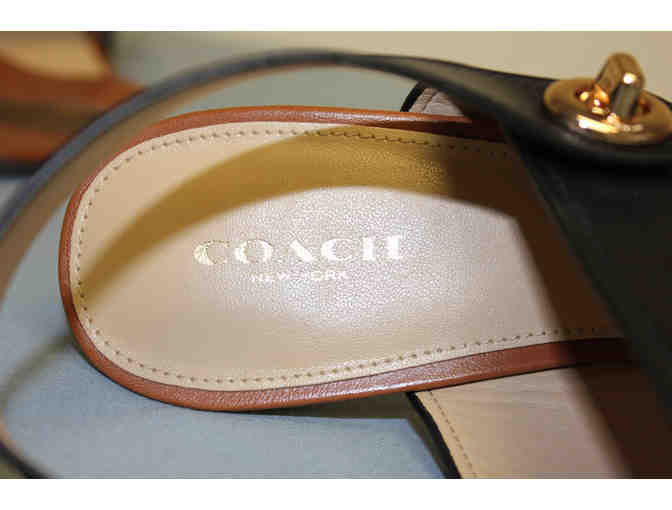 Coach Marla Turnlock Dress Heels - Cognac/Black