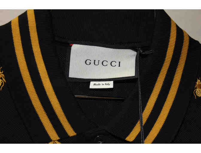 NEW - Men's Gucci Cotton Polo with Bees and Stars