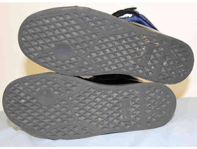 Giuseppe Zanotti Velvet London High-Top Sneakers - Navy Blue