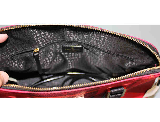 NEW - KATE SPADE Miles Newbury Lane Rachelle Plaid Red Tote Bag