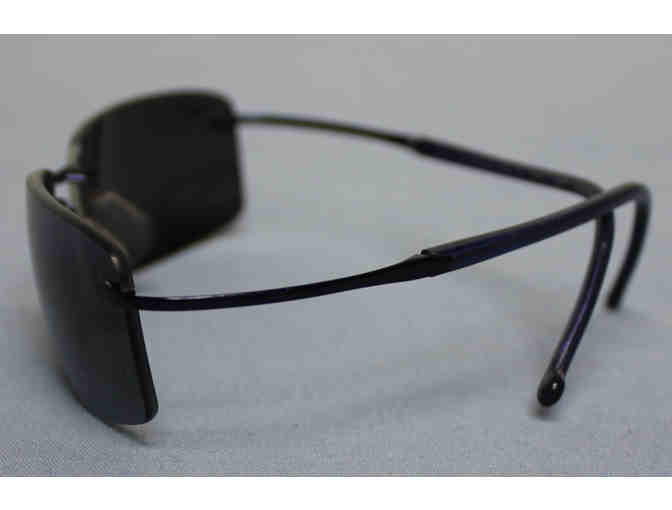 Maui Jim Little Beach Rimless Rectangular Polarized Sunglasses - Blue