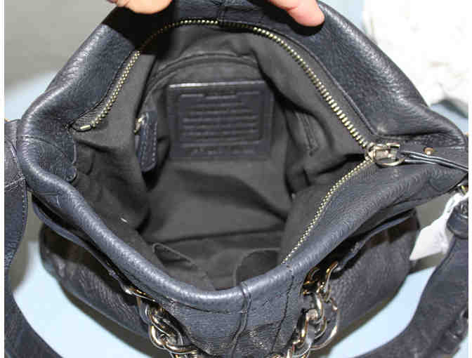 Coach Leather Shoulder Bag - Black