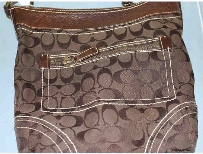 Coach Signature Duffle Handbag - Brown