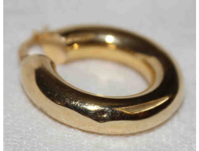 18kt Yellow Gold Hoop Pierced Earrings