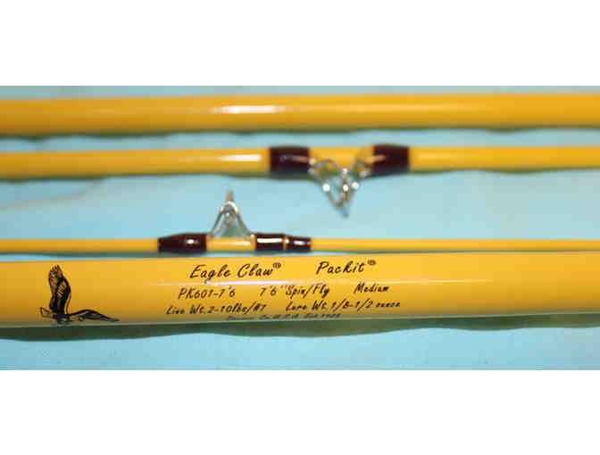 Two - Eagle Claw Pack Rod Spin, 7' 6' 4-Piece