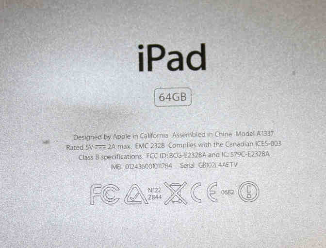Apple ipad 1st Generation WiFi (64gb)