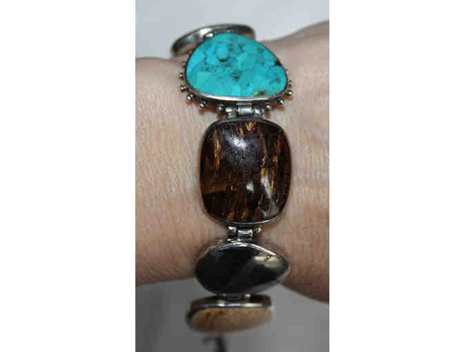 Silpada Sterling Silver & Semi-Precious Gemstone Bracelet.