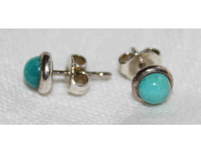 Tiffany & Co Elsa Peretti Color By The Yard Turquoise Pierced Stud Earrings