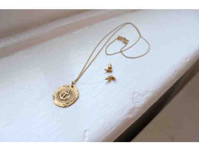 Gold Plated Necklace and Earrings Set from Tilly Doro