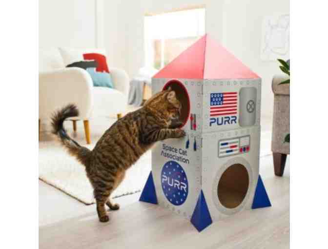 Frisco Spaceship Cardboard Cat House, 2-Story