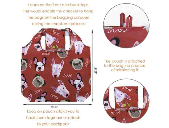 BeeGreen Reusable Grocery Bags - Set of 6