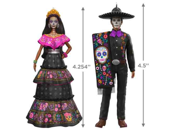 Barbie and Ken Dia De Los Muertos Hallmark Ornament Set