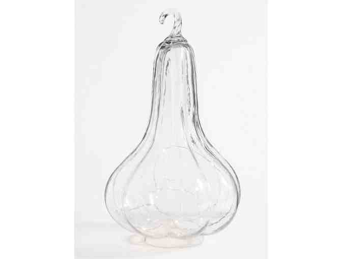 Pottery Barn Handcrafted Recycled Glass Gourd Cloche Set