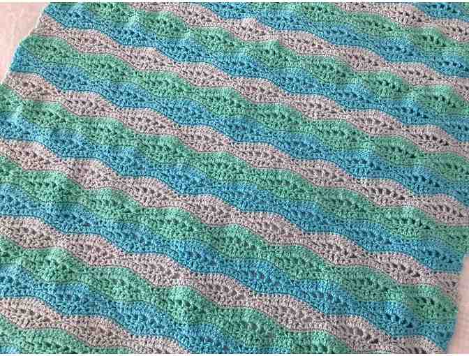Handmade Ocean Swells Baby Blanket