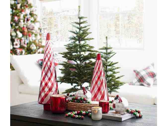 Pottery Barn Candy Striped Glass Tree Cloches