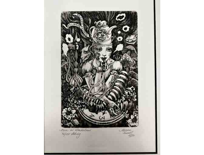 'Alice in Wonderland: The Smoker' #72/100 Fine Etching by Marina Terauds