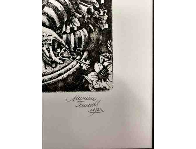 'Alice in Wonderland: The Smoker' #72/100 Fine Etching by Marina Terauds