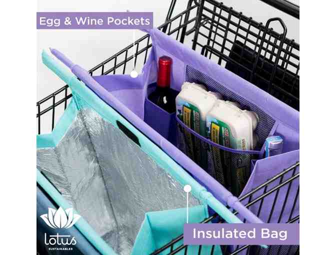 Lotus Trolley Reusable Grocery Cart Bags - Set of 4