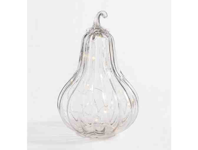 Pottery Barn Handcrafted Recycled Glass Gourd Cloche Set