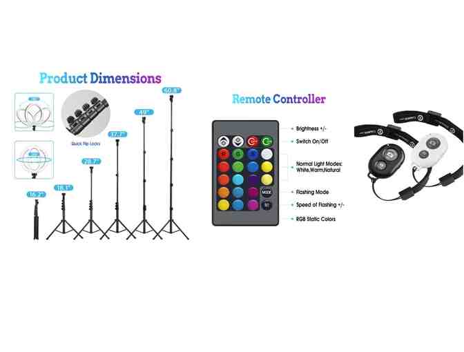 Ringlight, Stand and 2 Camkix Camera Shutter Remotes