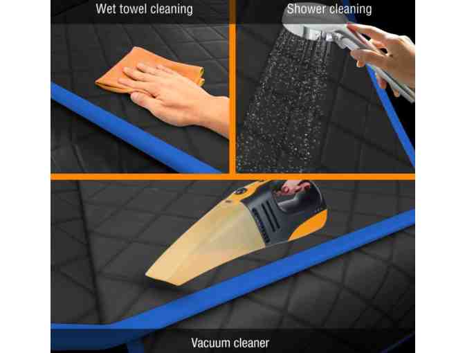 XL Active Pets Backseat Cover for Dogs in Blue and Black