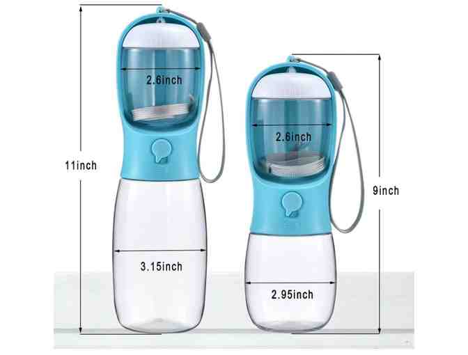 Dog Water Bottle and Portable Pet Dispenser with Detachable Food Container
