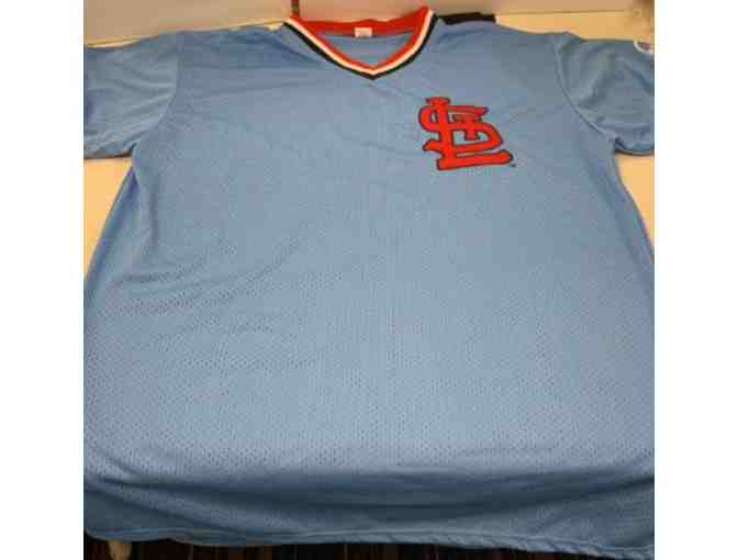 2 XL St. Louis Cardinals Jerseys and Bayer Glassware Set