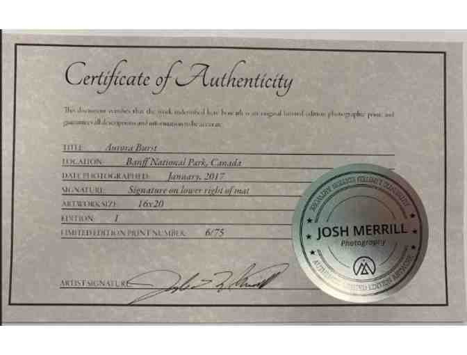 Aurora Burst 11 x 14 Limited Edition Print by Josh Merrill (#6/75)