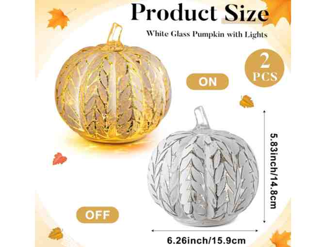 2 Glass Pumpkins