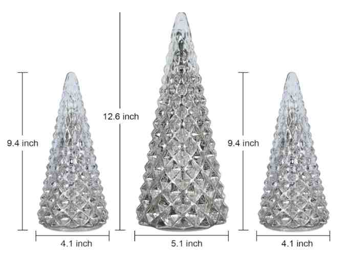 3 Pre-Lit Christmas Trees
